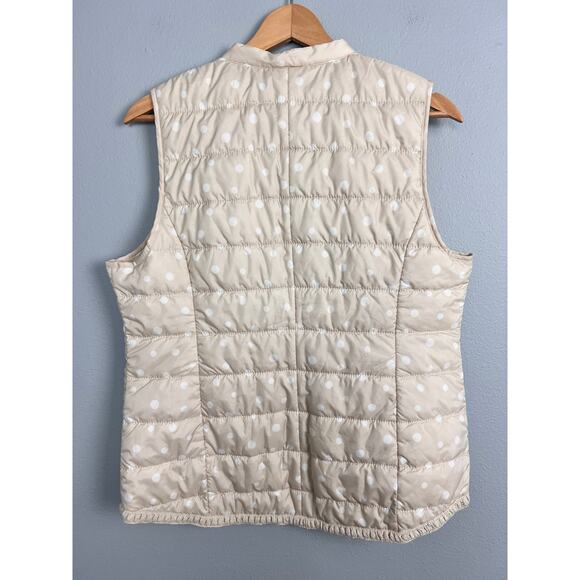 Chico's Women's M Vest Quilted Puffer Polka Dot Full Zip Lightweight Casual Chic - Picture 3 of 9